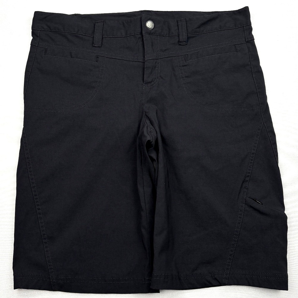 Athleta Shorts Womens 12 Black Trekkie Stretch Hiking Bermuda Trail 739412 12 In